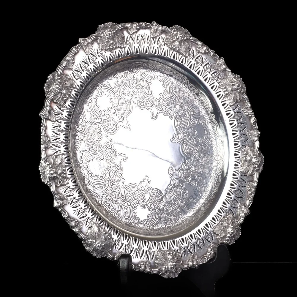 Vintage Birks Silver Tray Rideau Plate 12